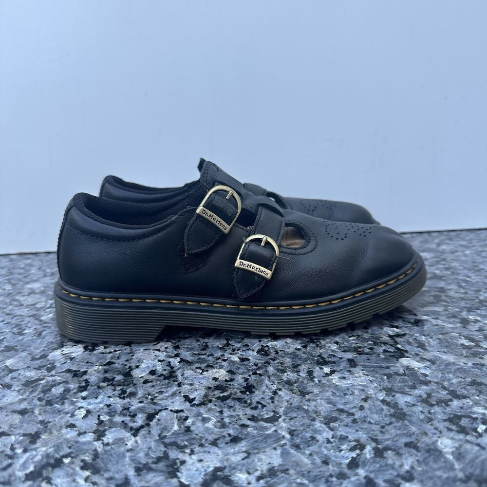 Dr. Martens 8065 J Black Smooth Leather Double Strap Mary Jane Size Women's 5